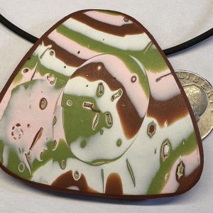 Large Matte Trianglish Mokume Gane Pendant