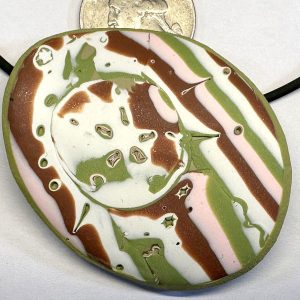 Medium Matte Ovalish Mokume Gane Pendant