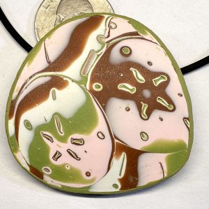 Small Matte Trianglish Mokume Gane Pendant