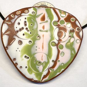 Large Matte Trianglish Mokume Gane Pendant