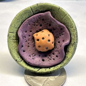 Green Purple Orange Funky Flower Ring