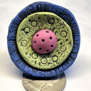 Blue Green Pink Funky Flower Ring