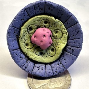 Blue Green Pink Pink Funky Flower Ring