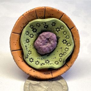 Orange Green Purple Funky Flower Ring