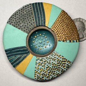 Round Bargello Turquoise Pendant