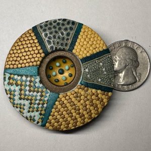 Round Bargello Gold Pendant 2