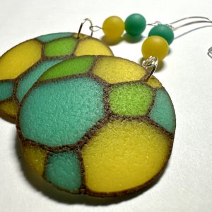 Stained Glass Mosaic Dangle Earrings