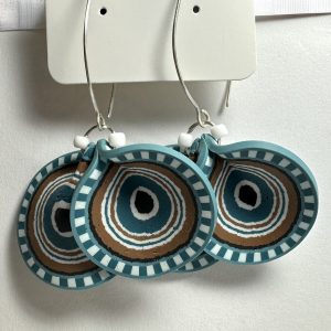 Turquoise Ripple Drop Earrings