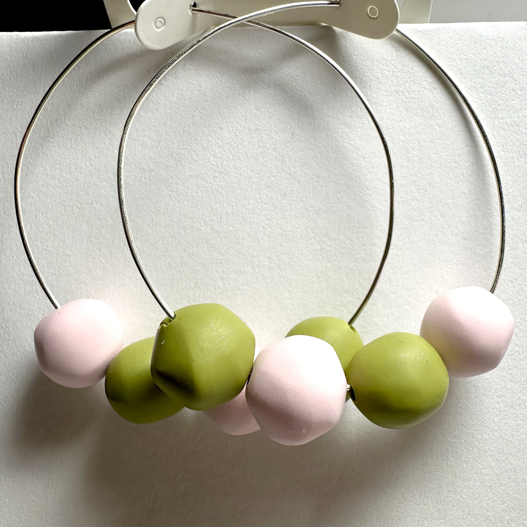 Pastel Pebble Hoop Earrings