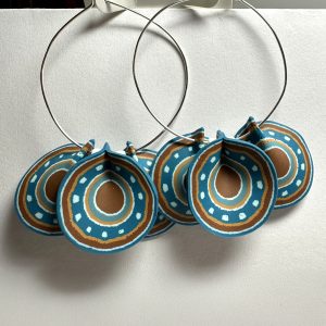 Ocean Ripple Hoop and Drop Earrings